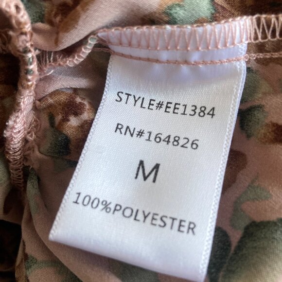 PinkBlush Mauve Rose Smocked Velvet Bow Tie Maternity Midi Dress, Size M - Picture 4 of 5